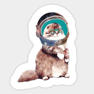 Astronaut Kitty Cat Sticker